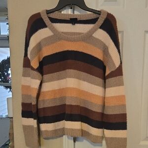 Torrid Cozy Striped Sweater in Earth Tones